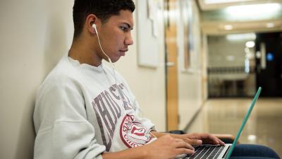 Student on Laptop