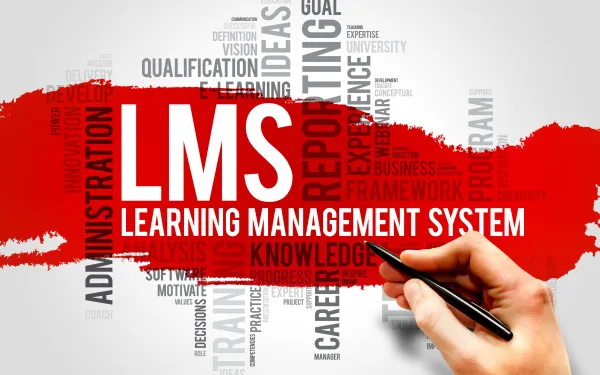 Learning Management System word bubble graph
