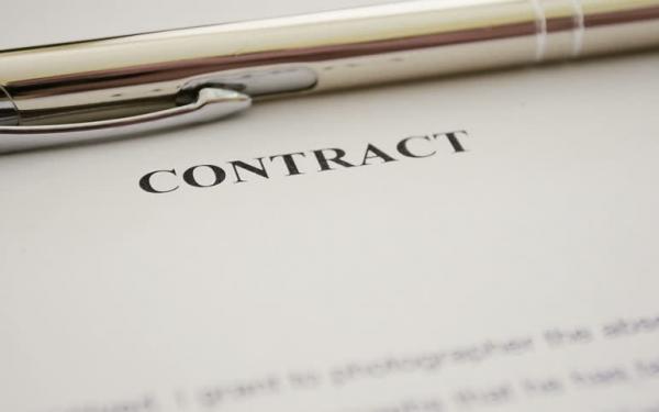 Image of a contract with a pen