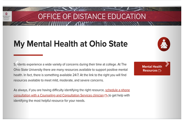 Office of Distance Education - My Mental Health at Ohio State